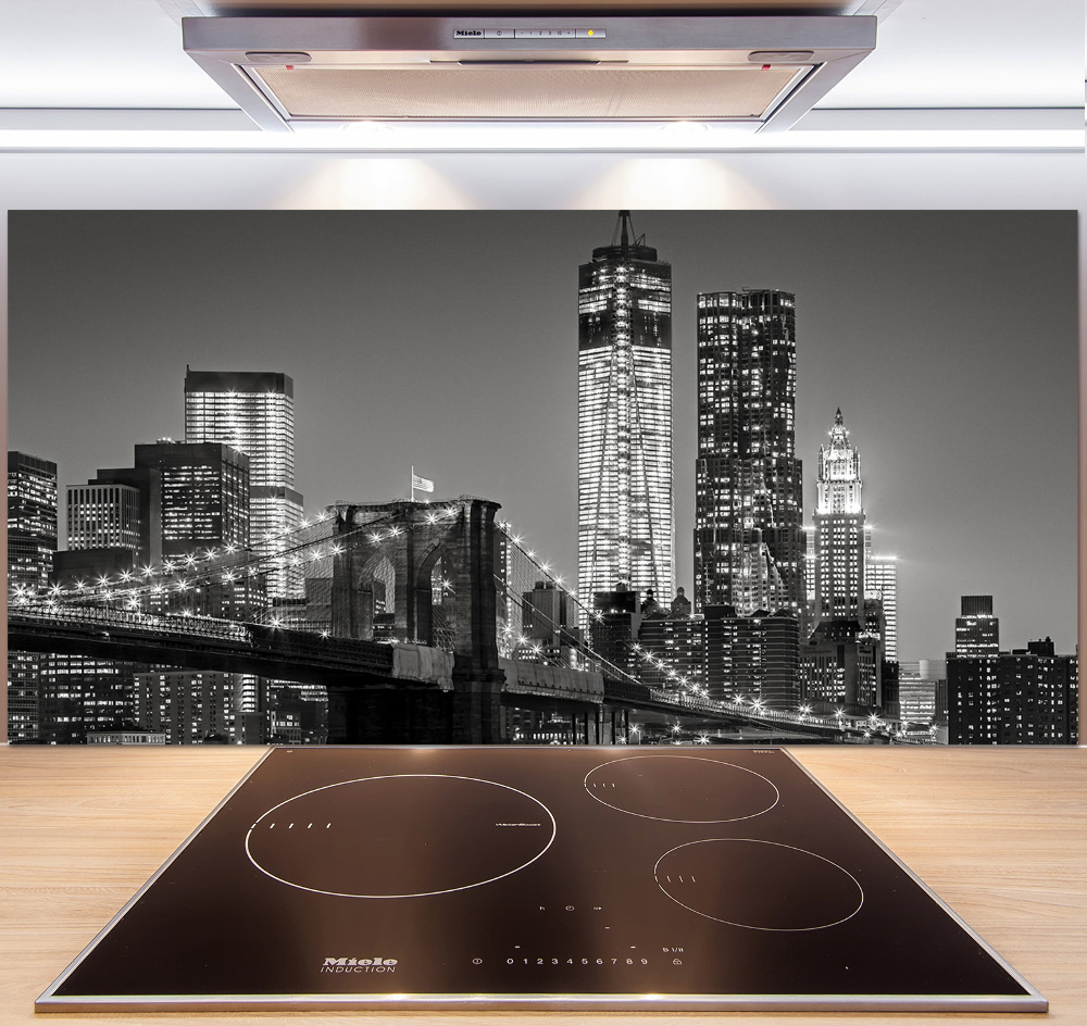 Kitchen splashback Manhattan at night