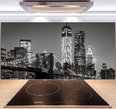 Kitchen splashback Manhattan at night