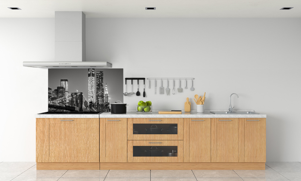 Kitchen splashback Manhattan at night