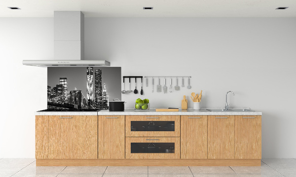 Kitchen splashback Manhattan at night