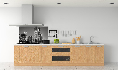 Kitchen splashback Manhattan at night