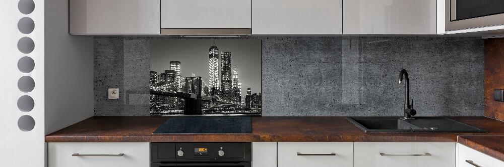 Kitchen splashback Manhattan at night