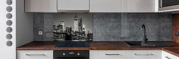 Kitchen splashback Manhattan at night