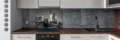 Kitchen splashback Manhattan at night