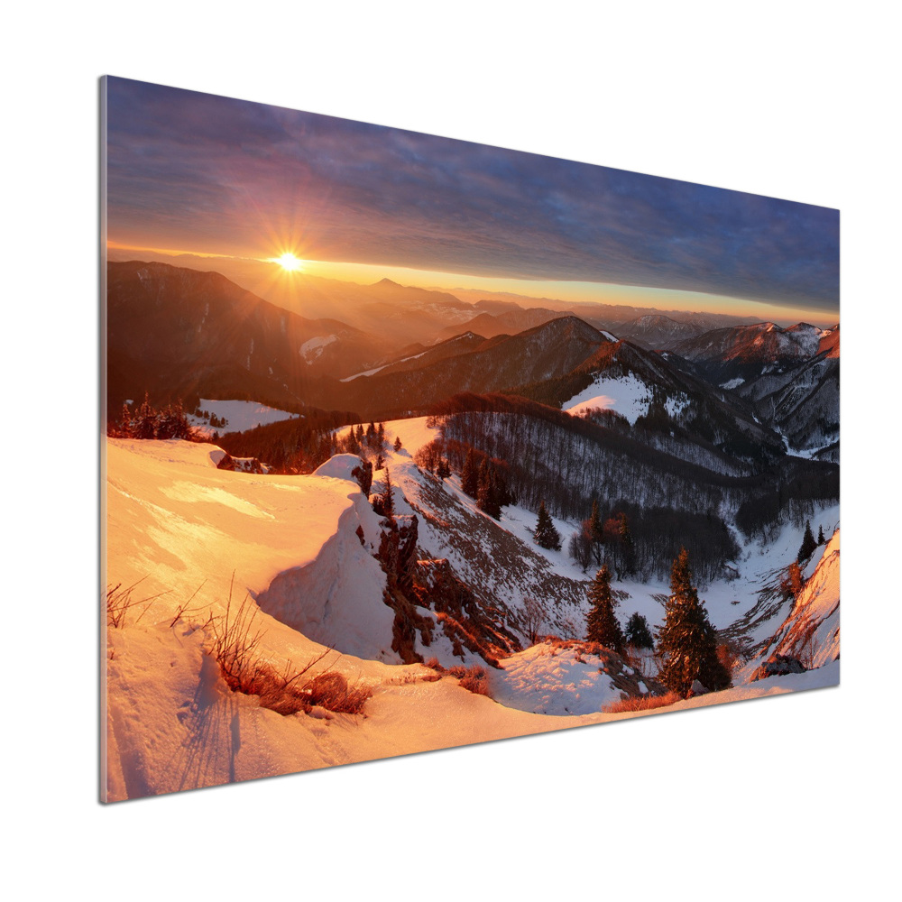 Kitchen splashback Winter in the mountains