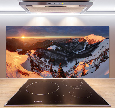 Kitchen splashback Winter in the mountains