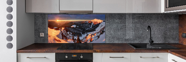 Kitchen splashback Winter in the mountains