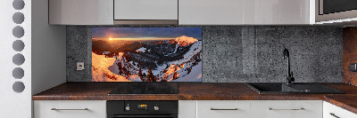 Kitchen splashback Winter in the mountains