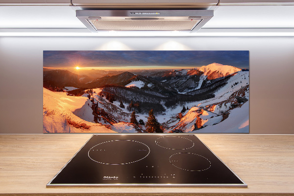 Kitchen splashback Winter in the mountains