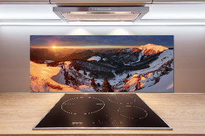 Kitchen splashback Winter in the mountains