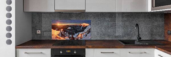 Kitchen splashback Winter in the mountains