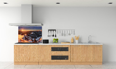 Kitchen splashback Winter in the mountains