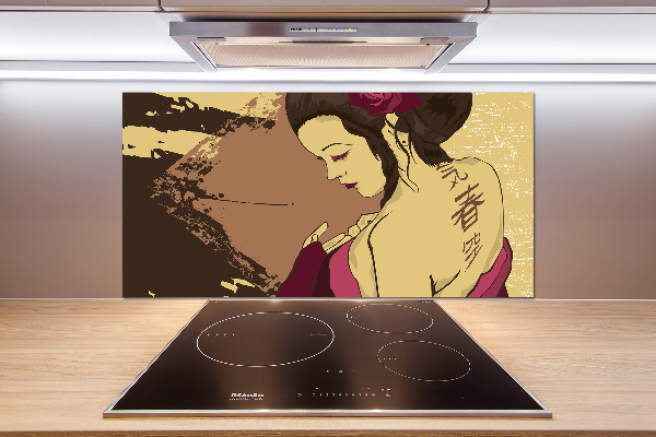 Cooker splashback Geisha