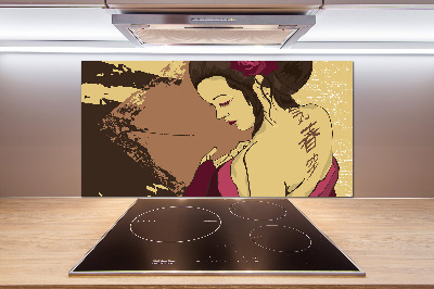 Cooker splashback Geisha