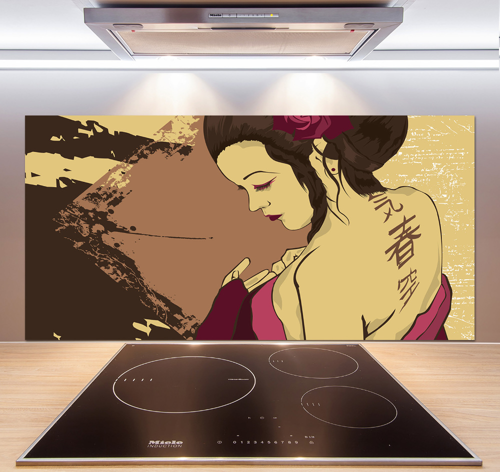 Cooker splashback Geisha