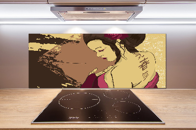 Cooker splashback Geisha