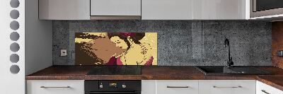 Cooker splashback Geisha