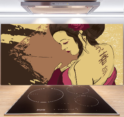 Cooker splashback Geisha