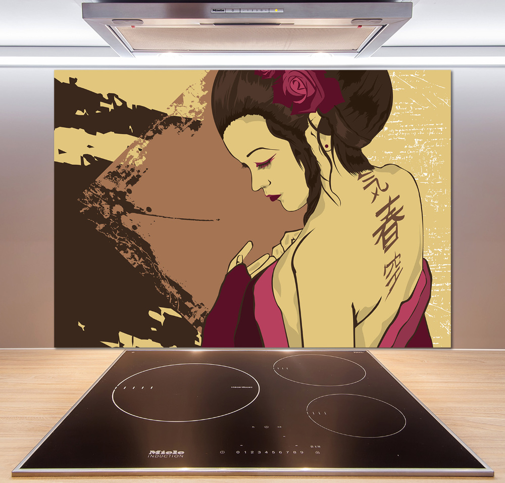 Cooker splashback Geisha