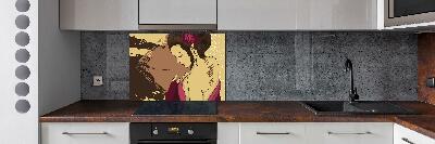 Cooker splashback Geisha