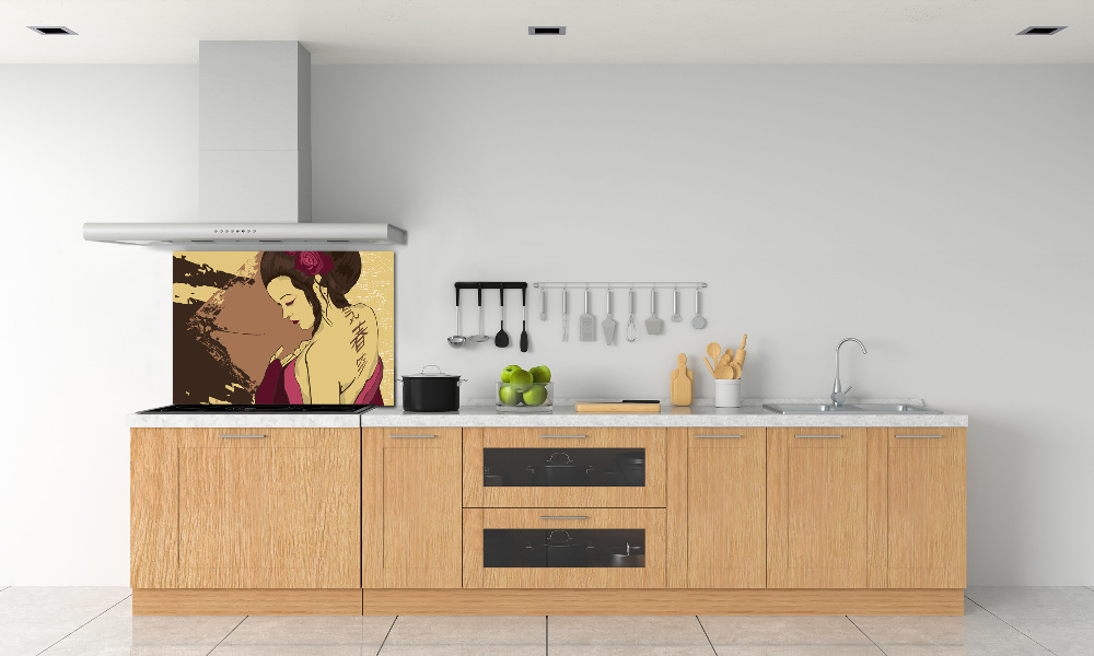 Cooker splashback Geisha