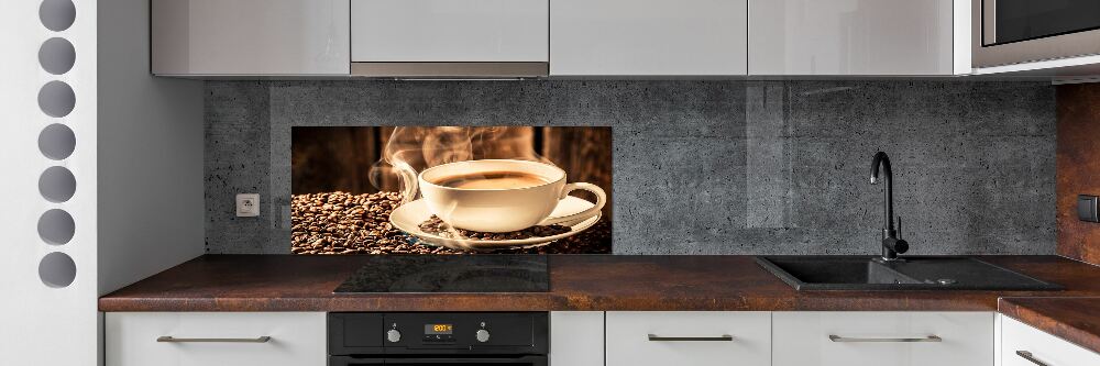 Cooker splashback Aromatic coffee