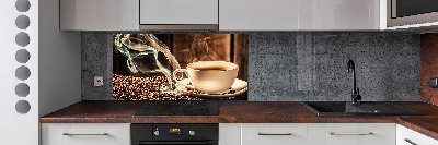 Cooker splashback Aromatic coffee