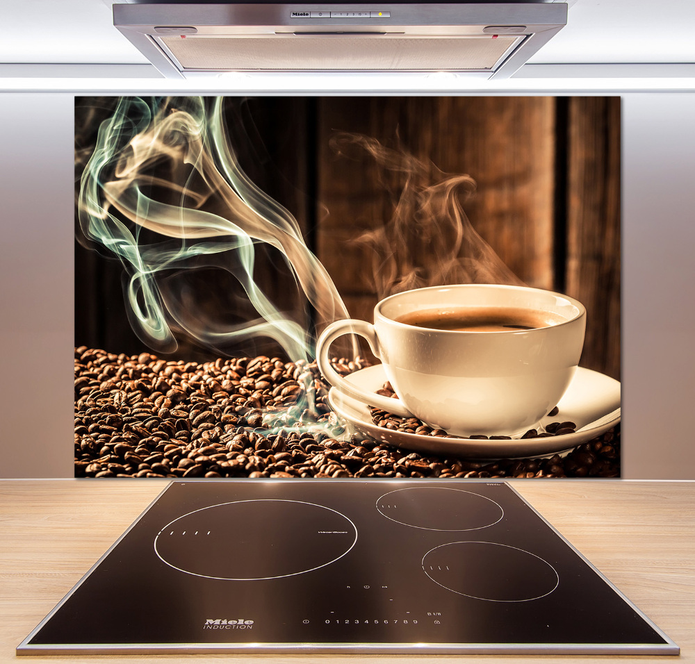 Cooker splashback Aromatic coffee