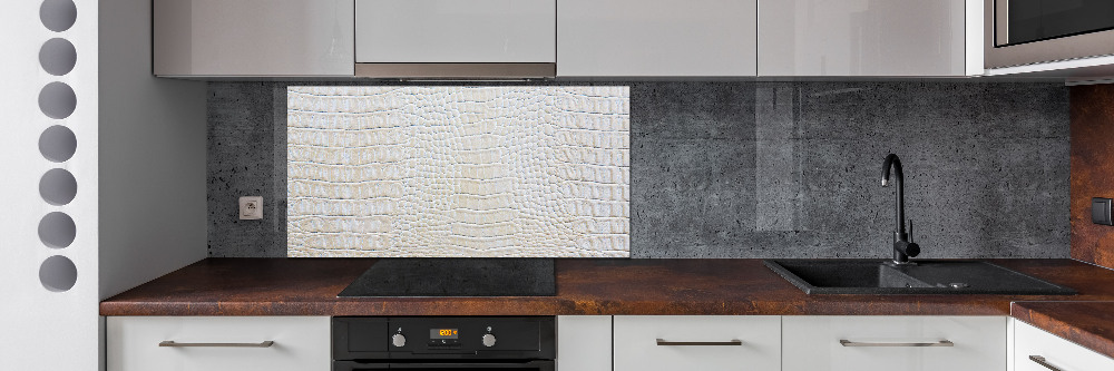 Cooker splashback Crocodile skin