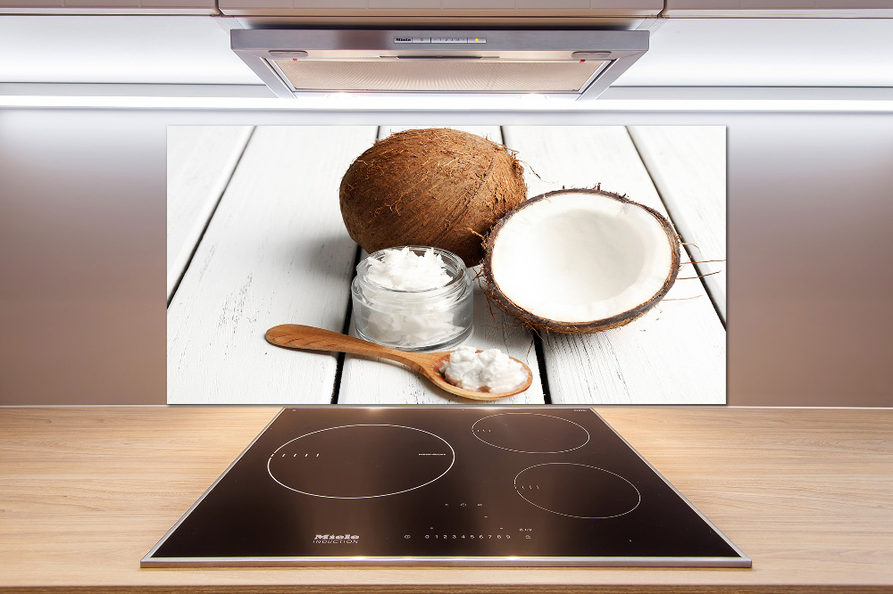 Cooker splashback Coconut oil