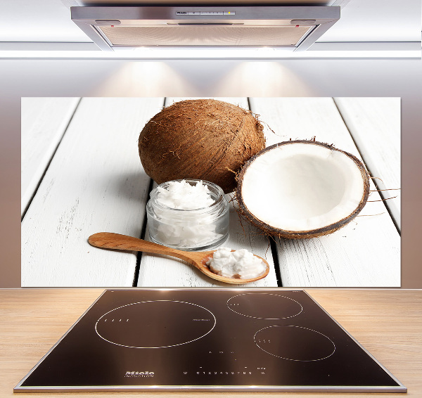 Cooker splashback Coconut oil