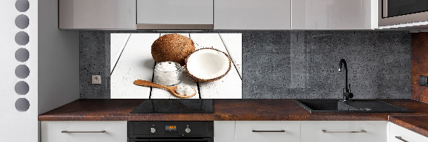 Cooker splashback Coconut oil