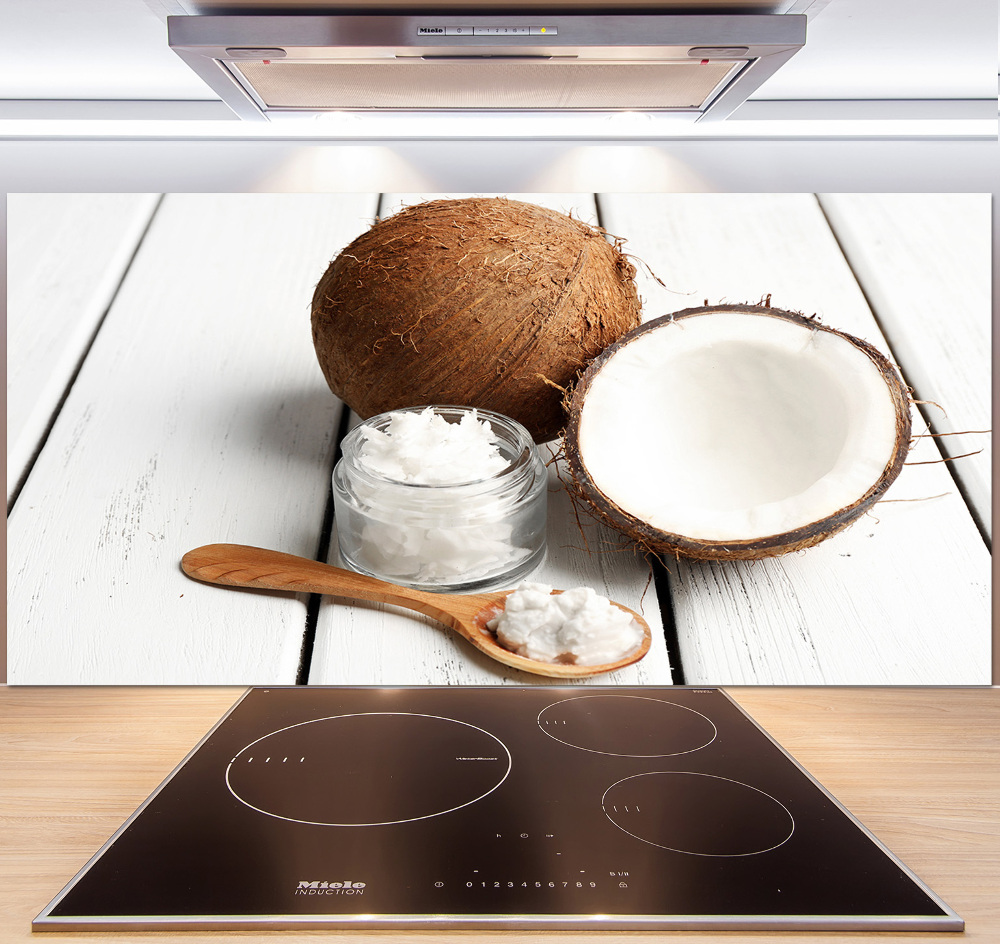 Cooker splashback Coconut oil