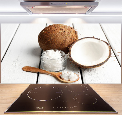 Cooker splashback Coconut oil