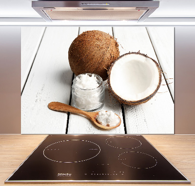 Cooker splashback Coconut oil