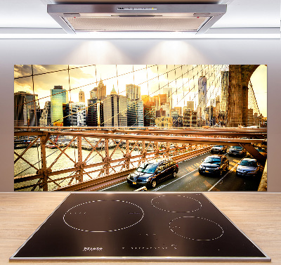 Kitchen splashback panel Brooklyn bridge