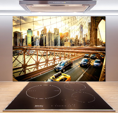 Kitchen splashback panel Brooklyn bridge