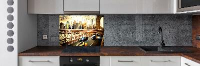 Kitchen splashback panel Brooklyn bridge