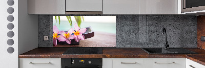 Cooker splashback Plumeria