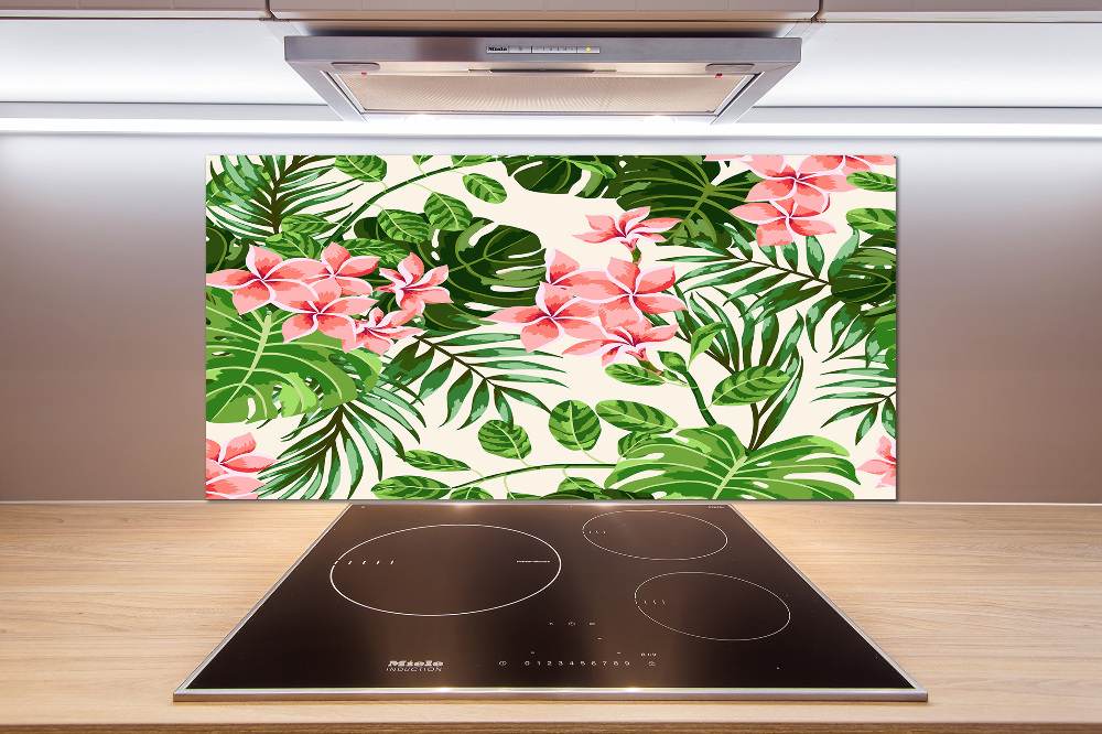 Cooker splashback Floral pattern