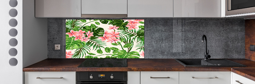 Cooker splashback Floral pattern