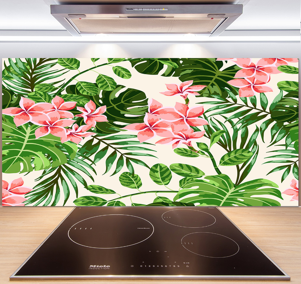 Cooker splashback Floral pattern