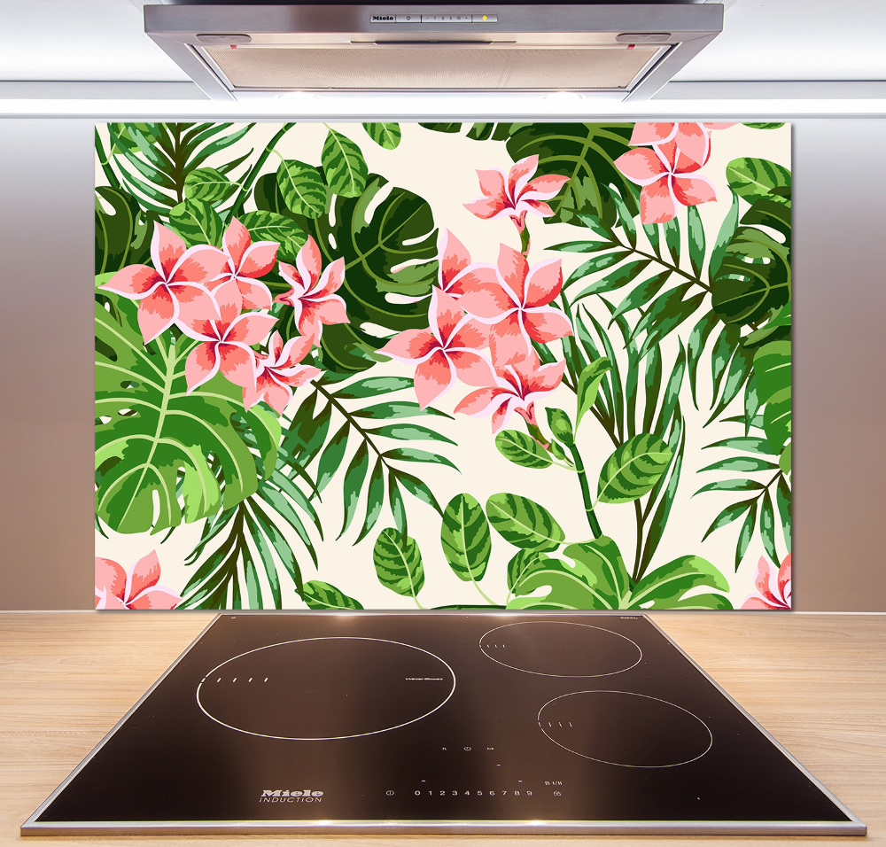 Cooker splashback Floral pattern