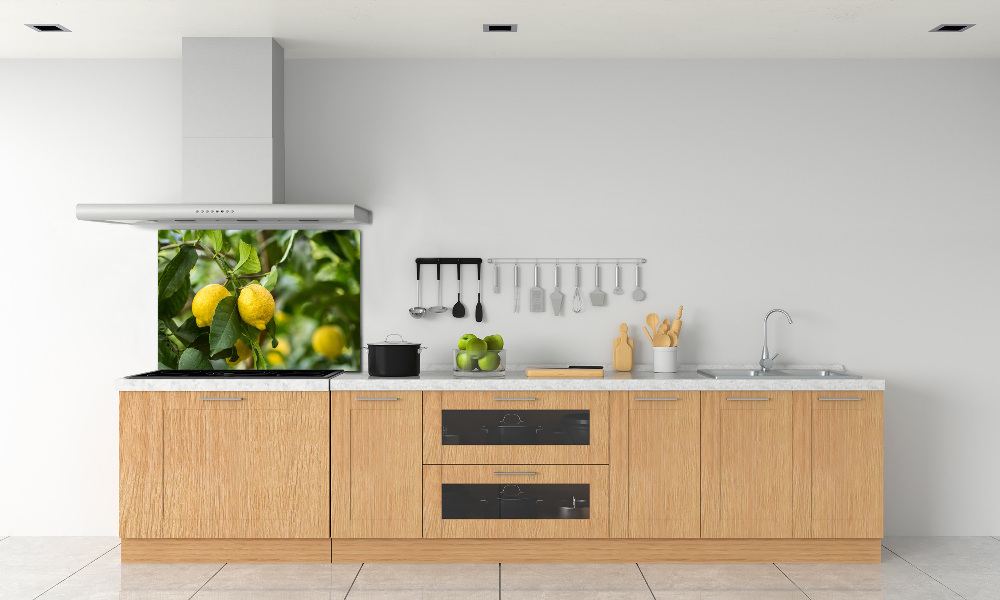 Cooker splashback Lemons on a tree