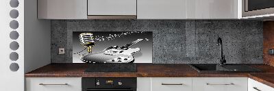 Cooker splashback Guitar and microphone