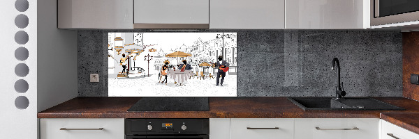 Cooker splashback Coffeehouse