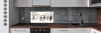 Cooker splashback Coffeehouse