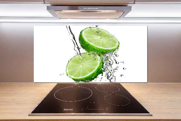 Cooker splashback Lime and water