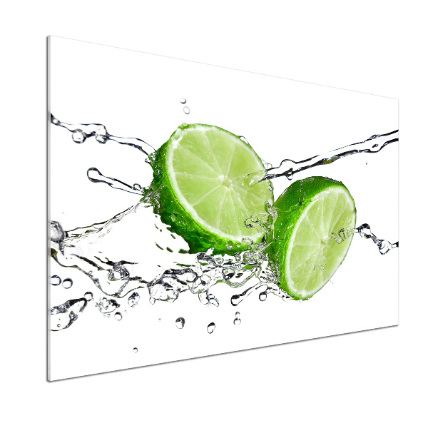 Cooker splashback Lime and water