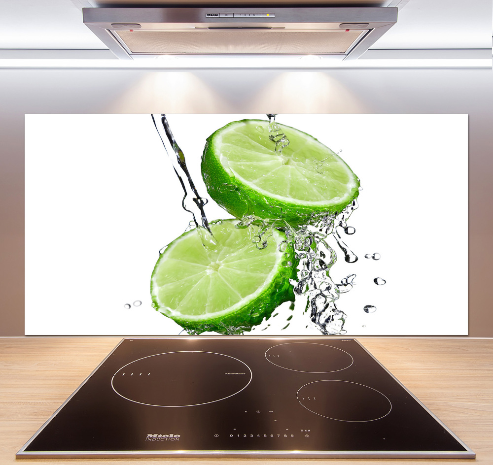 Cooker splashback Lime and water